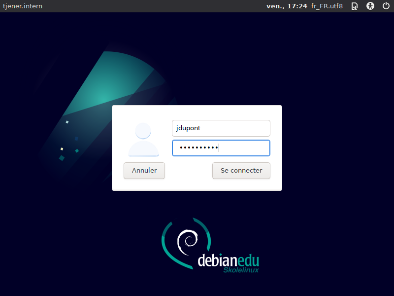 Lightdm Login screen